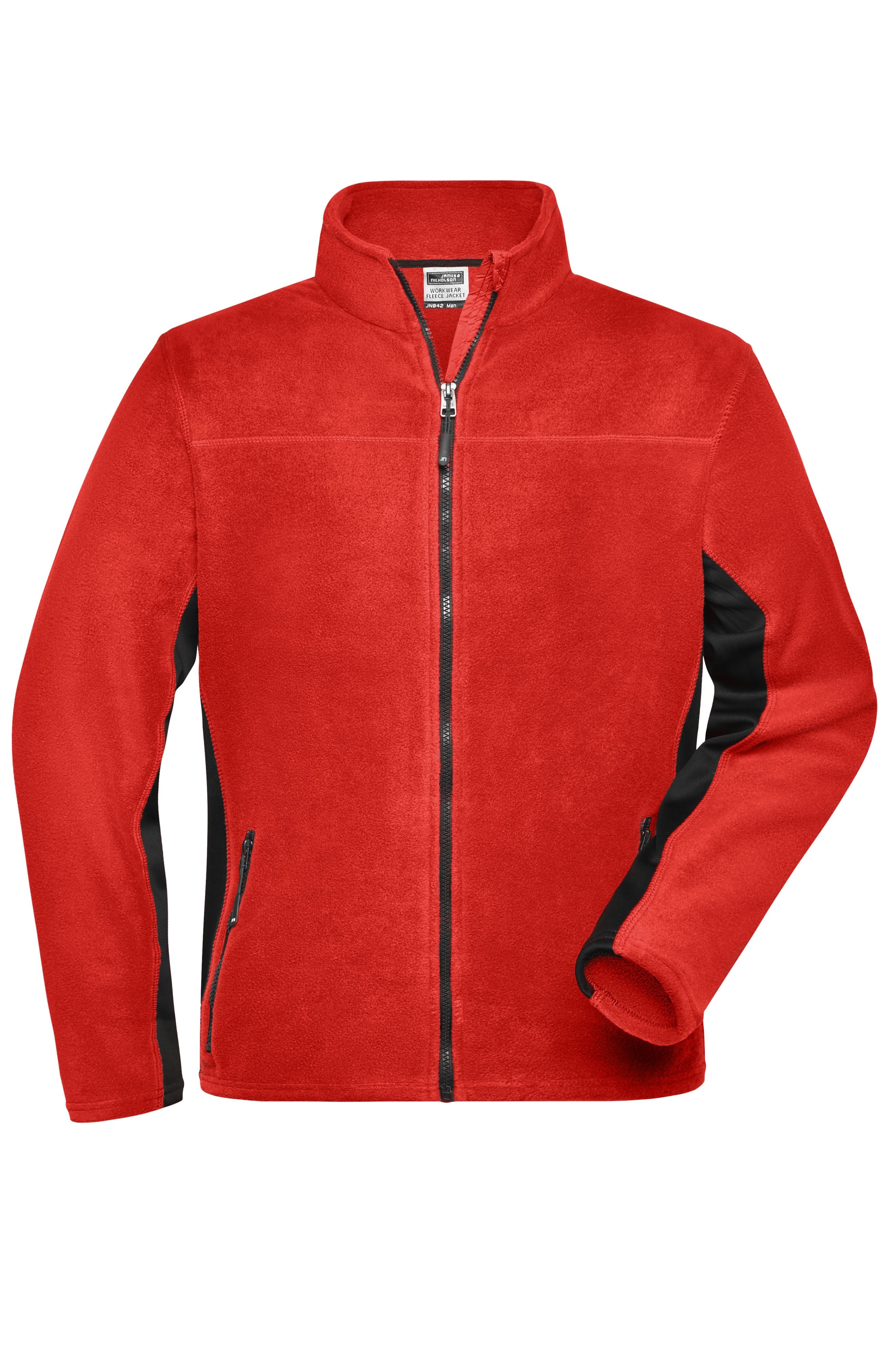 James & Nicholson Herren Arbeits Fleecejacke red/black
