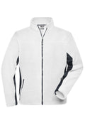 James & Nicholson Herren Arbeits Fleecejacke white/carbon
