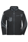James & Nicholson Workwear Softshell Jacke black/carbon