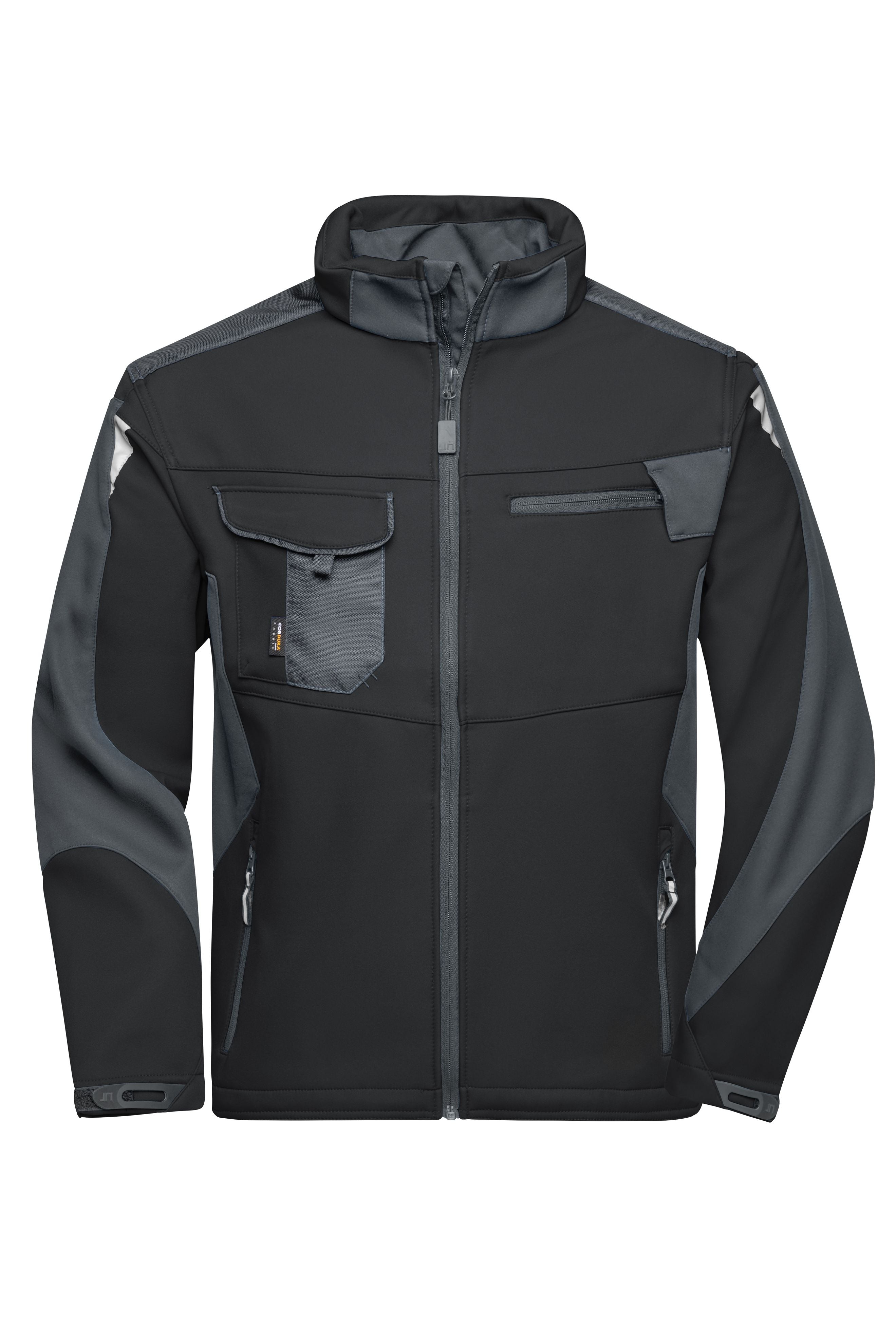 James & Nicholson Workwear Softshell Jacke black/carbon