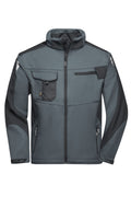 James & Nicholson Workwear Softshell Jacke carbon/black