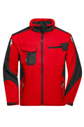James & Nicholson Workwear Softshell Jacke red/black