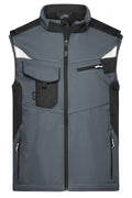 James & Nicholson Workwear Softehell Weste carbon/black