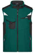 James & Nicholson Workwear Softehell Weste dark-green/black