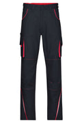 James & Nicholson Workwear Bundhose carbon/red