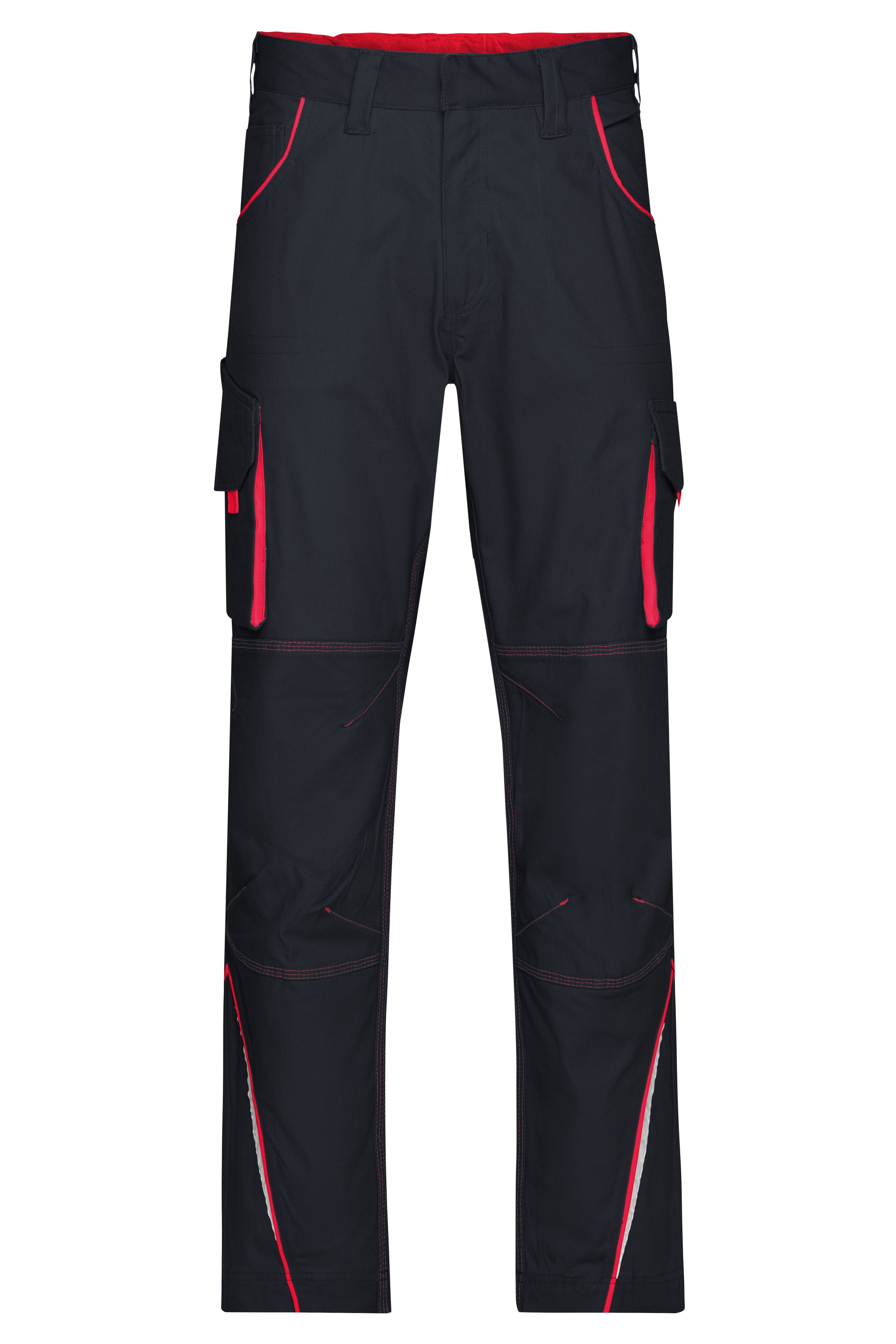 James & Nicholson Workwear Bundhose carbon/red