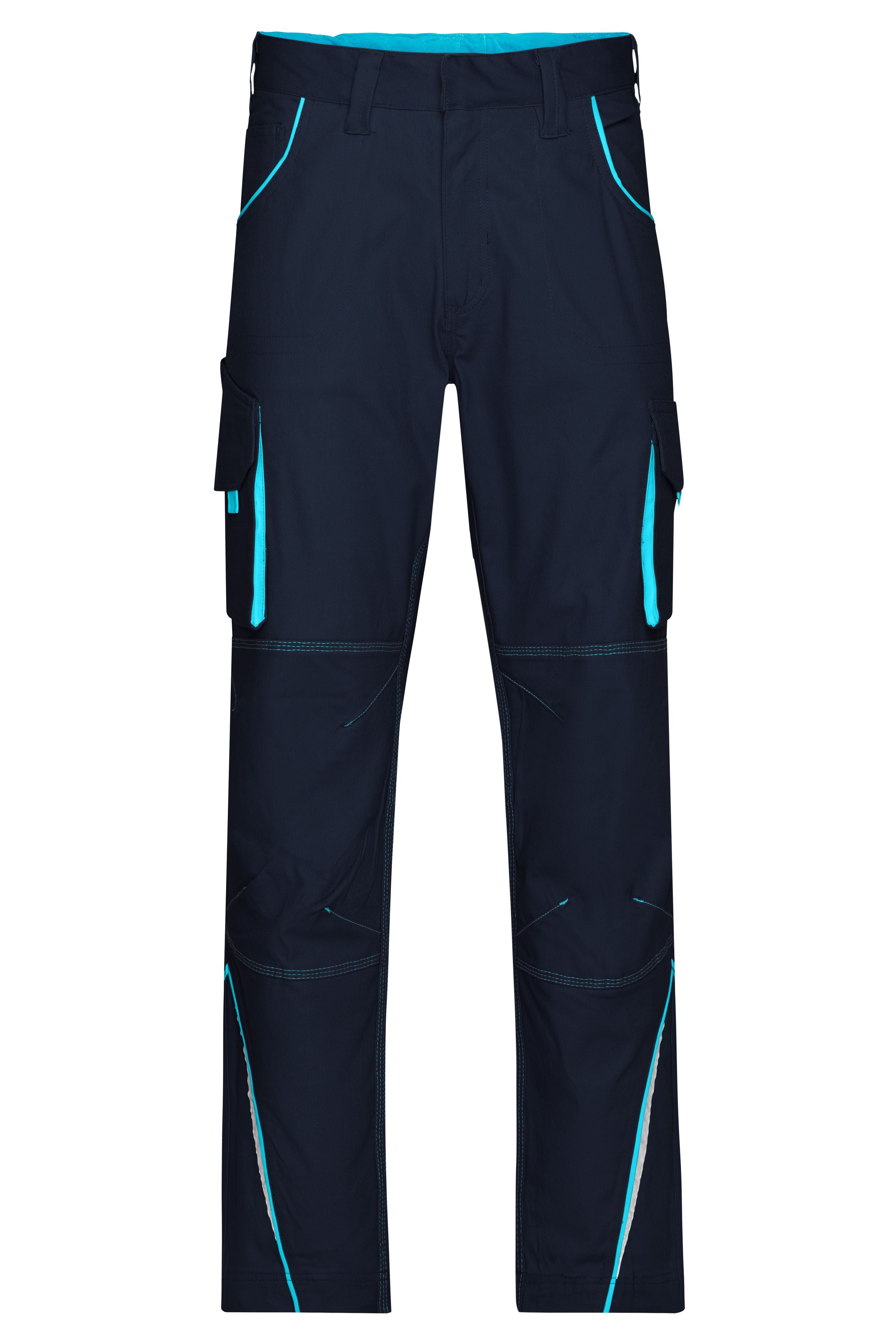 James & Nicholson Workwear Bundhose navy/turquoise