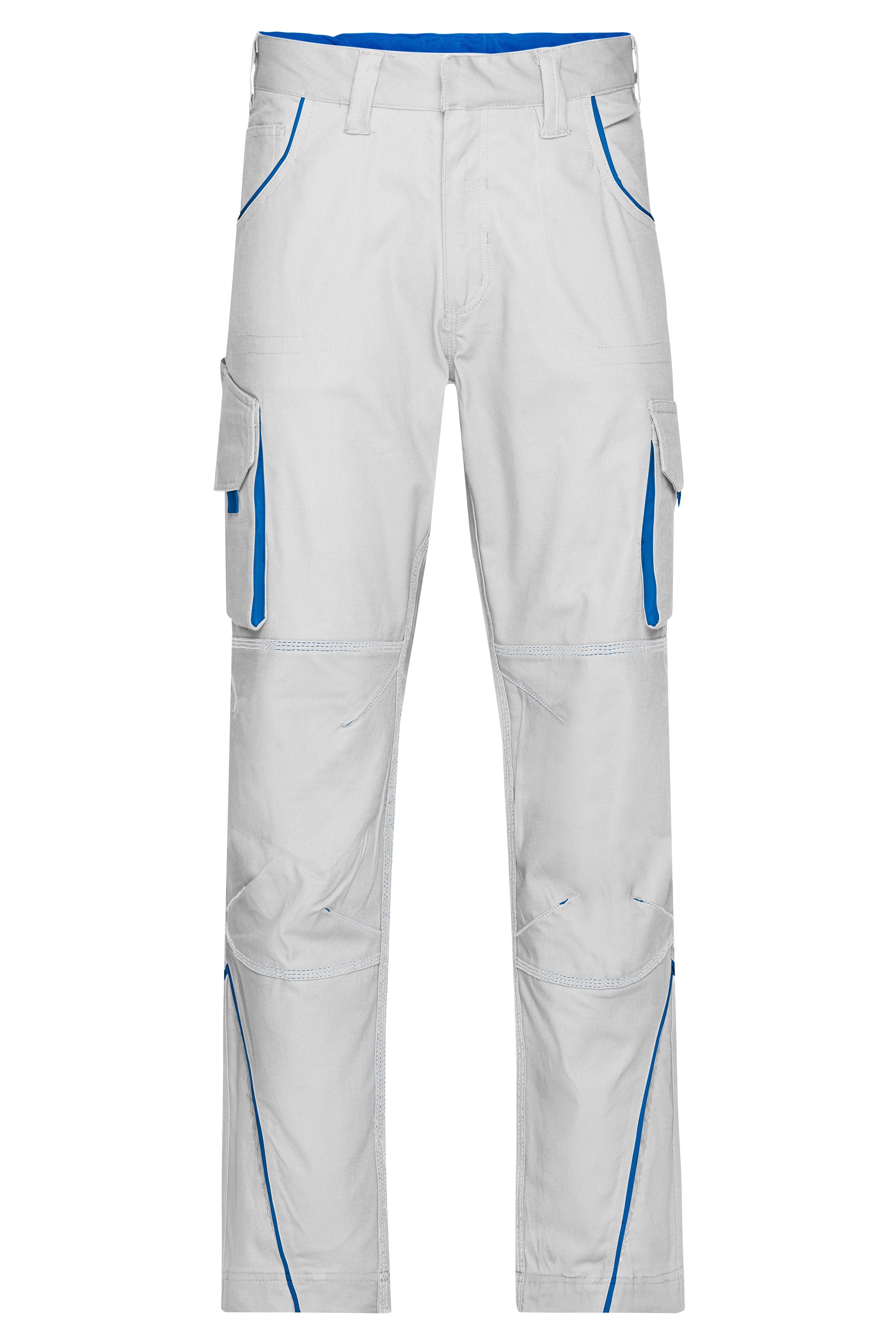 James & Nicholson Workwear Bundhose white/royal