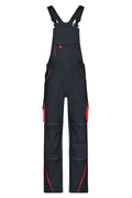 James & Nicholson Workwear Latzhose carbon/red