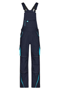 James & Nicholson Workwear Latzhose navy/turquoise