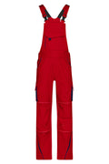 James & Nicholson Workwear Latzhose red/navy