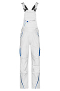 James & Nicholson Workwear Latzhose white/royal
