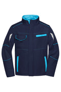 James & Nicholson Softshell Workwear Jacke navy/turquoise