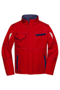 James & Nicholson Softshell Workwear Jacke red/navy