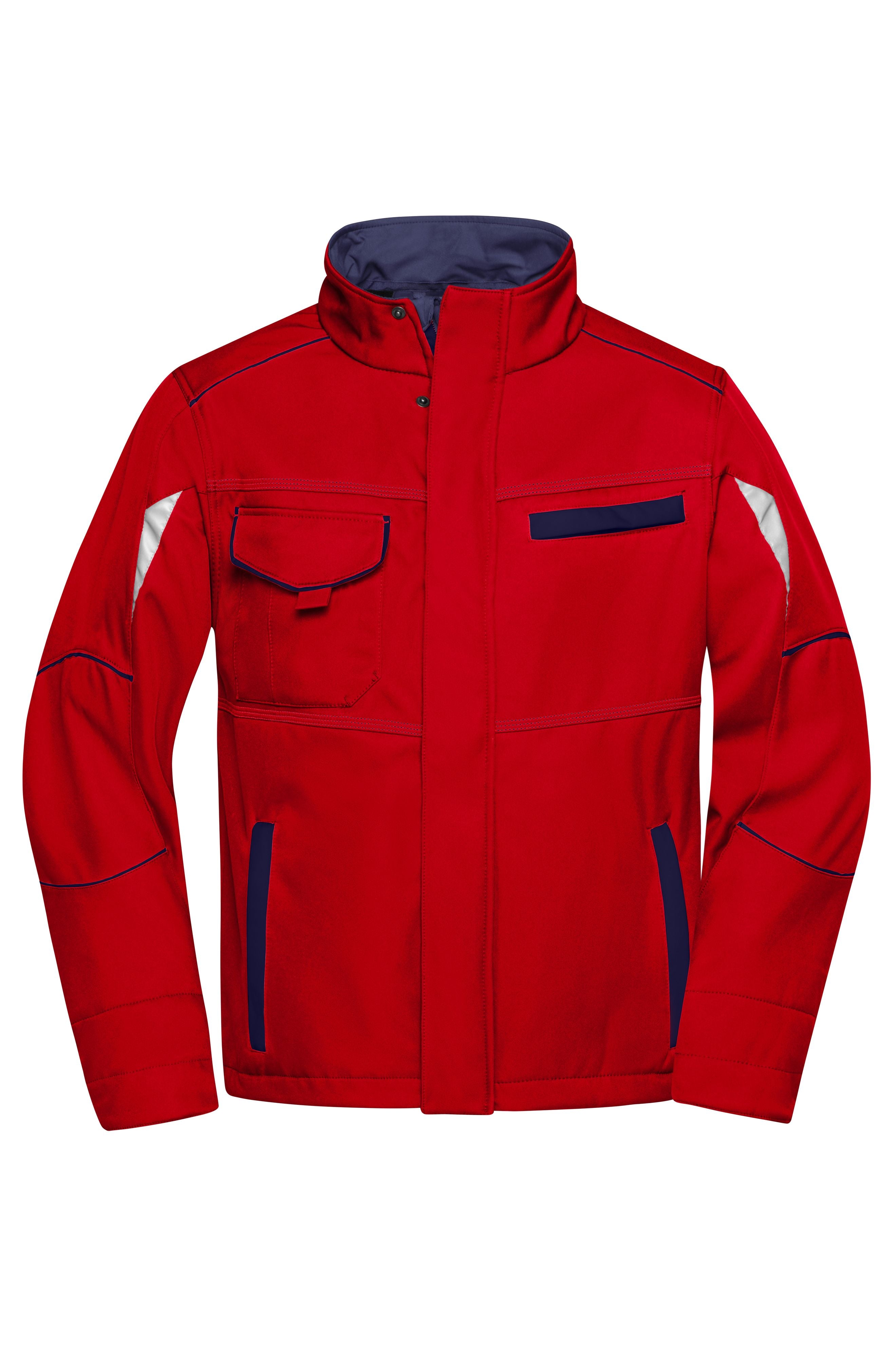 James & Nicholson Softshell Workwear Jacke red/navy