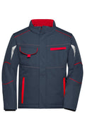 James & Nicholson Winter Workwear Softshell Jacke carbon/red