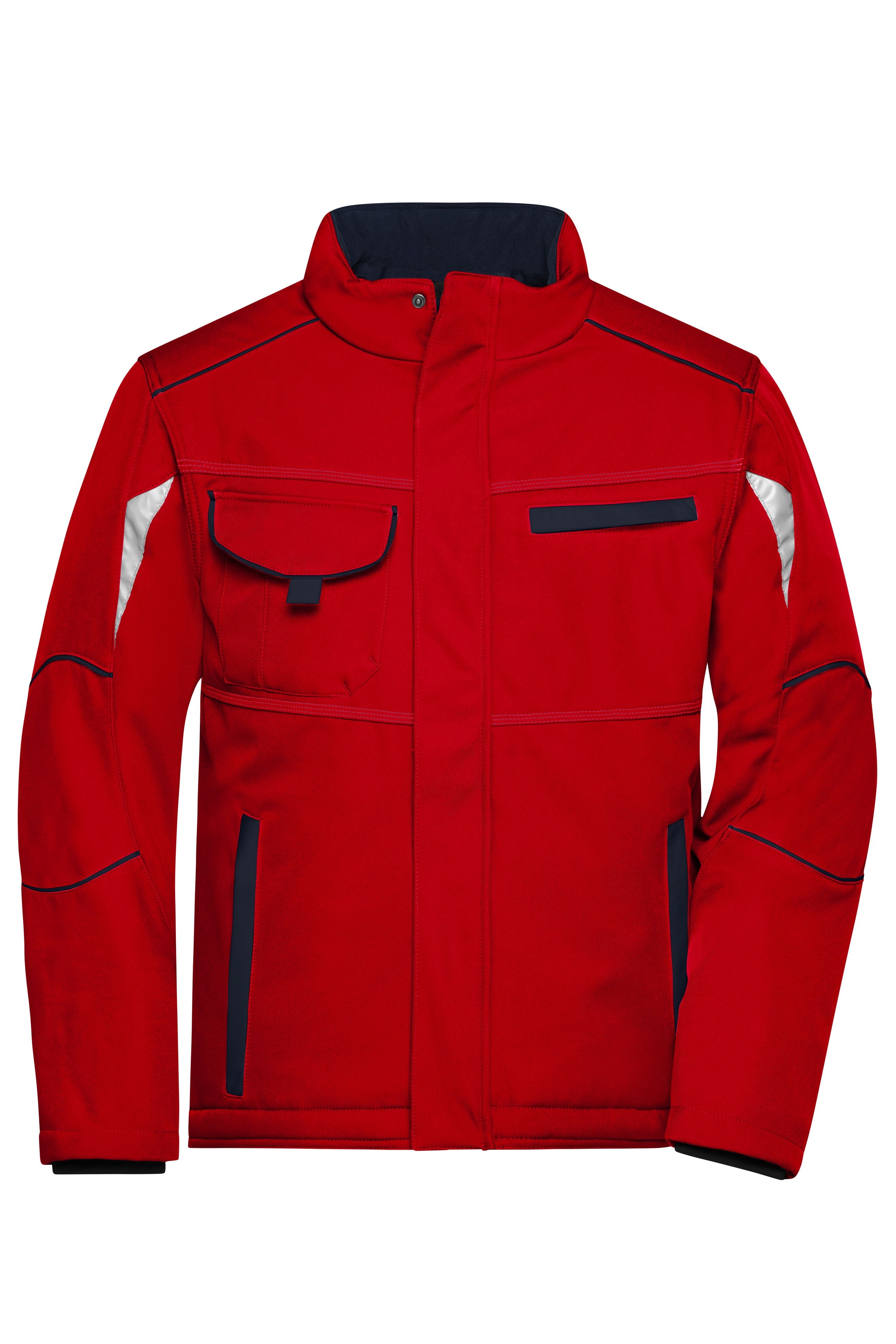 James & Nicholson Winter Workwear Softshell Jacke red/navy