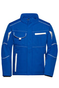 James & Nicholson Winter Workwear Softshell Jacke royal/white