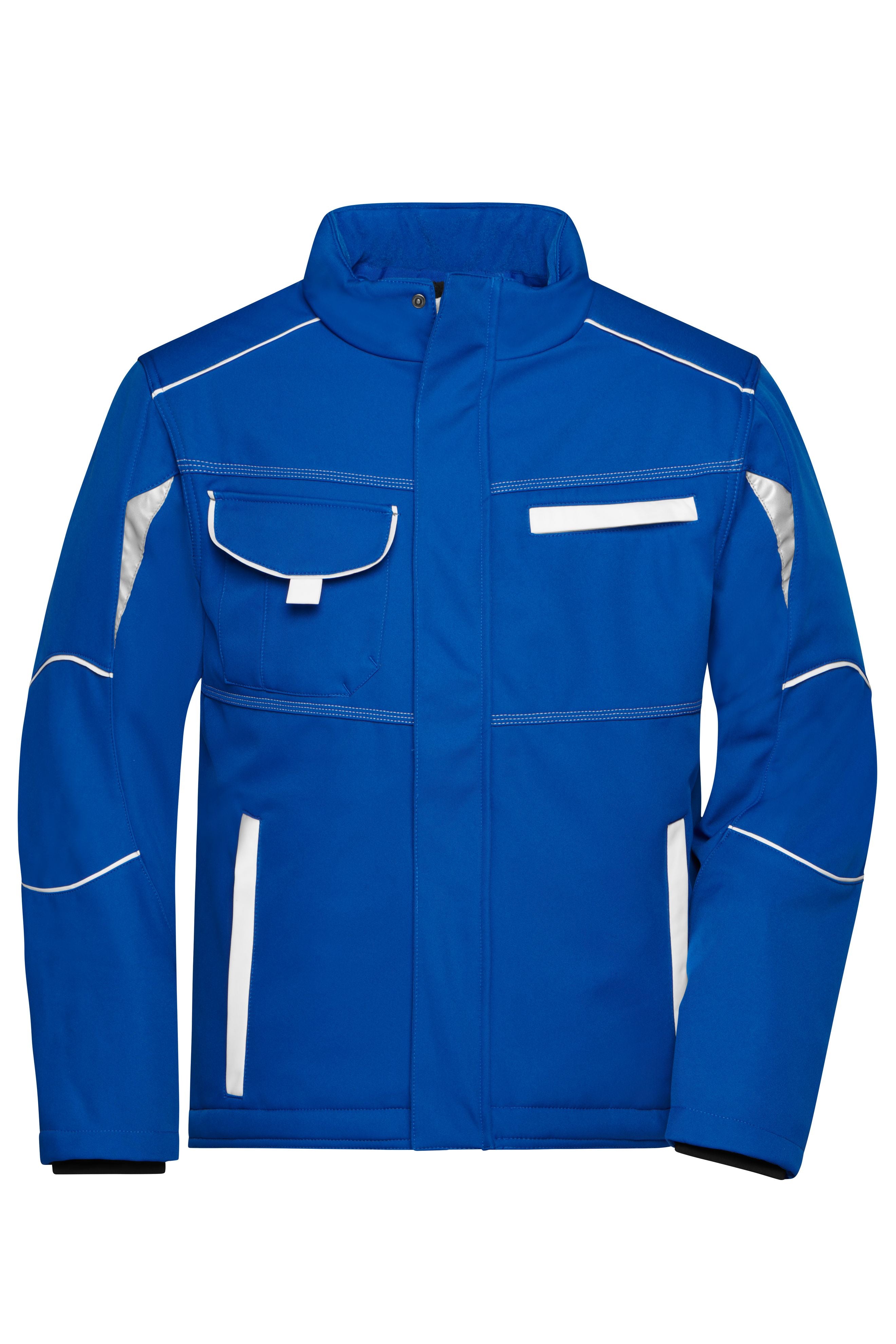 James & Nicholson Winter Workwear Softshell Jacke royal/white