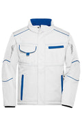 James & Nicholson Winter Workwear Softshell Jacke white/royal