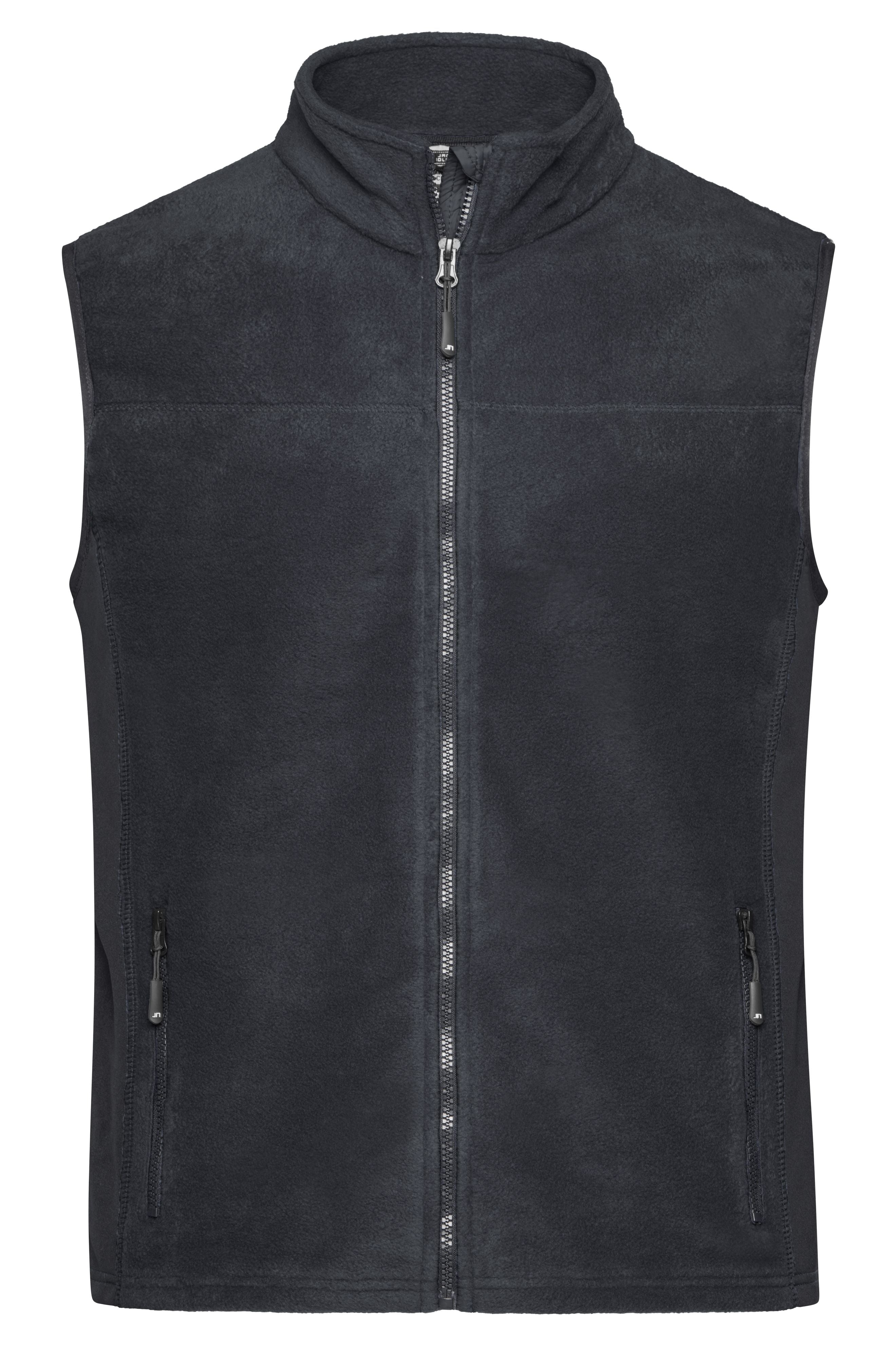 James & Nicholson Herren Workwear Fleece Weste carbon/black