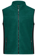 James & Nicholson Herren Workwear Fleece Weste dark-green/black