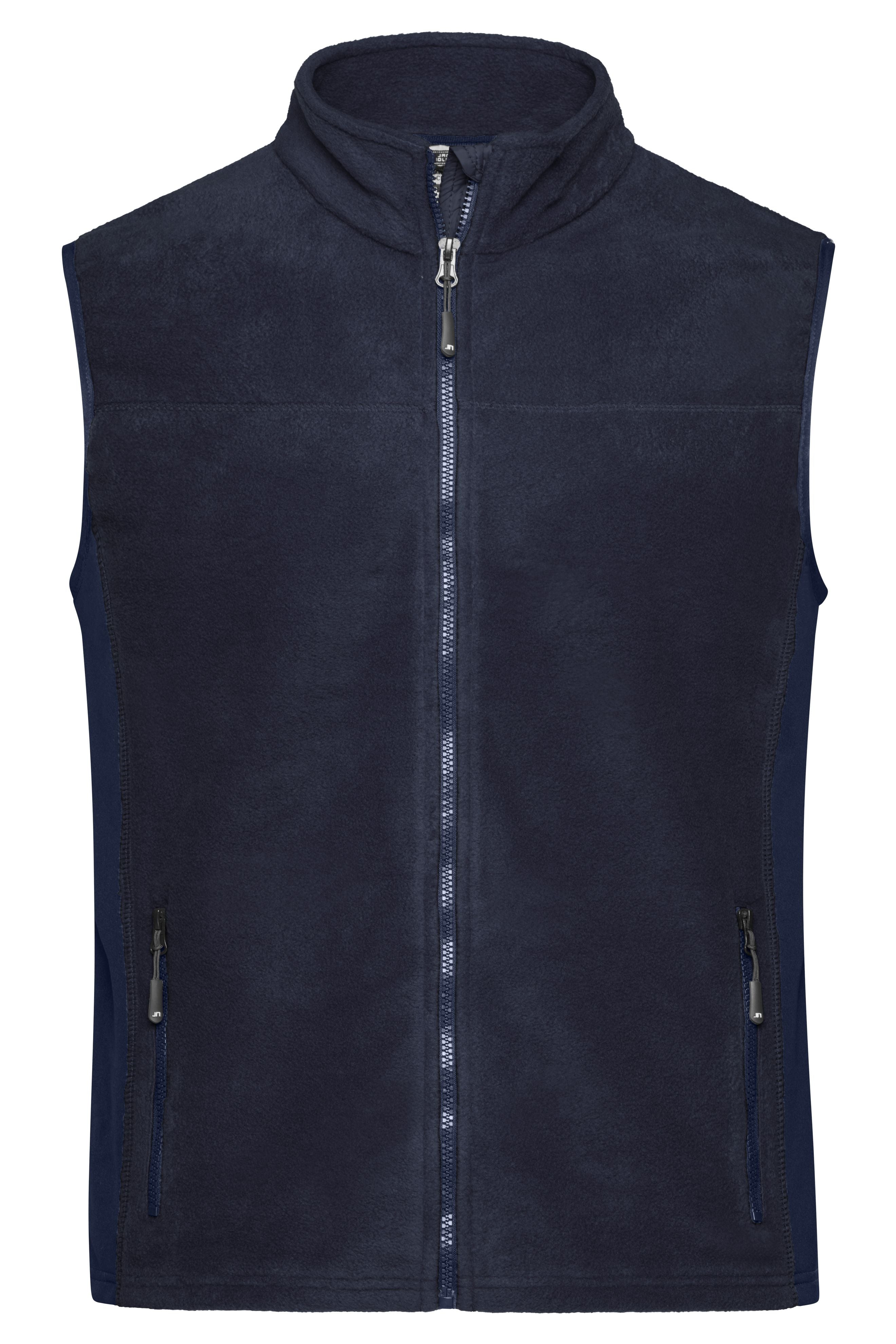 James & Nicholson Herren Workwear Fleece Weste navy/navy