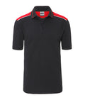 James & Nicholson Herren Workwear Polo Kontrast carbon/red