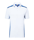 James & Nicholson Herren Workwear Polo Kontrast white/royal