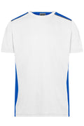 James & Nicholson Herren Workwear T-Shirt Kontrast white/royal