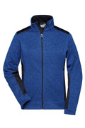 James & Nicholson Damen StrickfleeceWorkwear Jacke royal-melange/navy