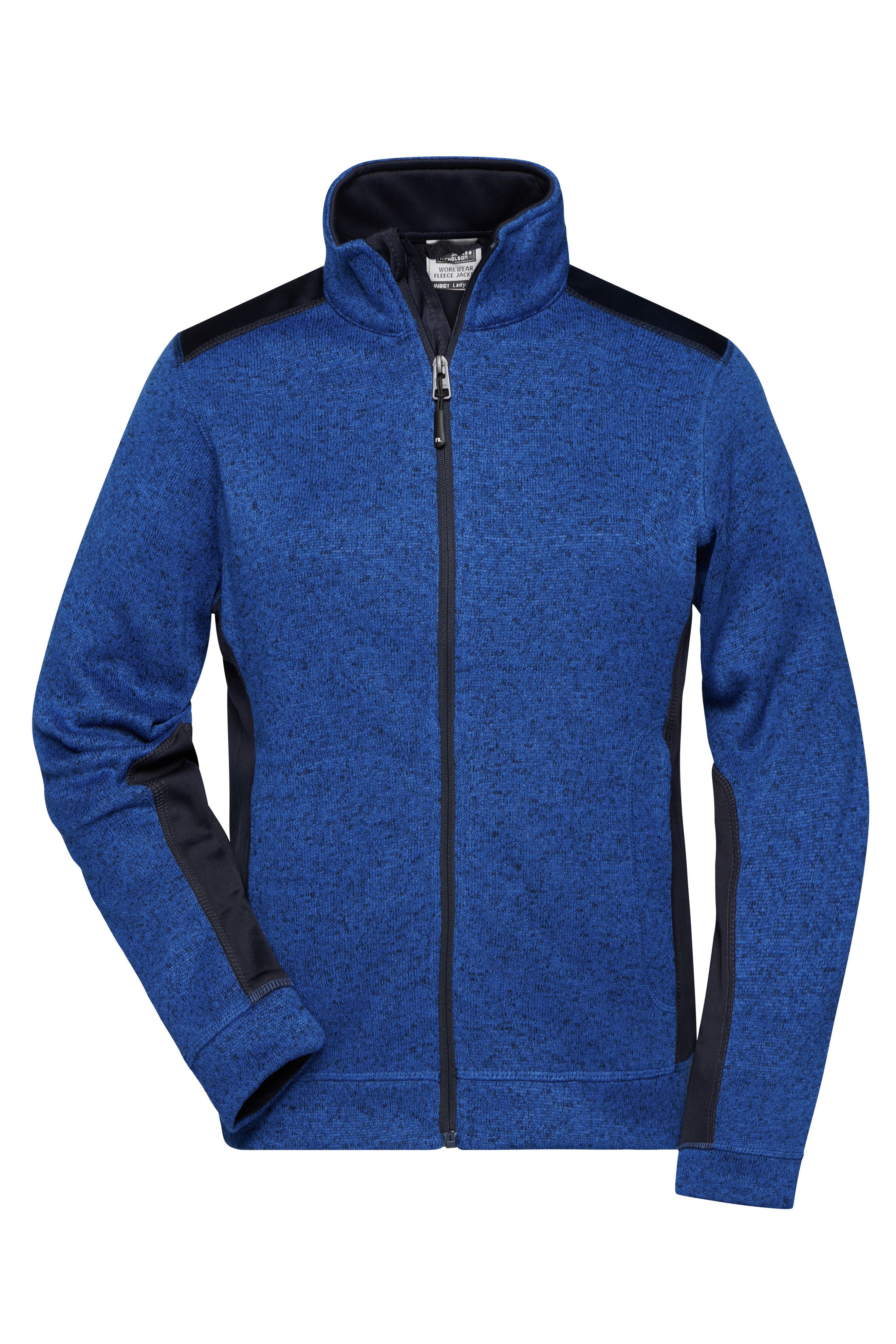 James & Nicholson Damen StrickfleeceWorkwear Jacke royal-melange/navy