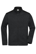 James & Nicholson Herren Strickfleece Workwear Jacke schwarz