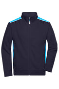 James & Nicholson Herren Workwear Sweat Jacke navy/turquoise