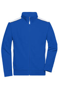 James & Nicholson Herren Workwear Sweat Jacke royal/white