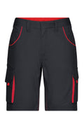 James & Nicholson Workwear Bermuda carbon/red