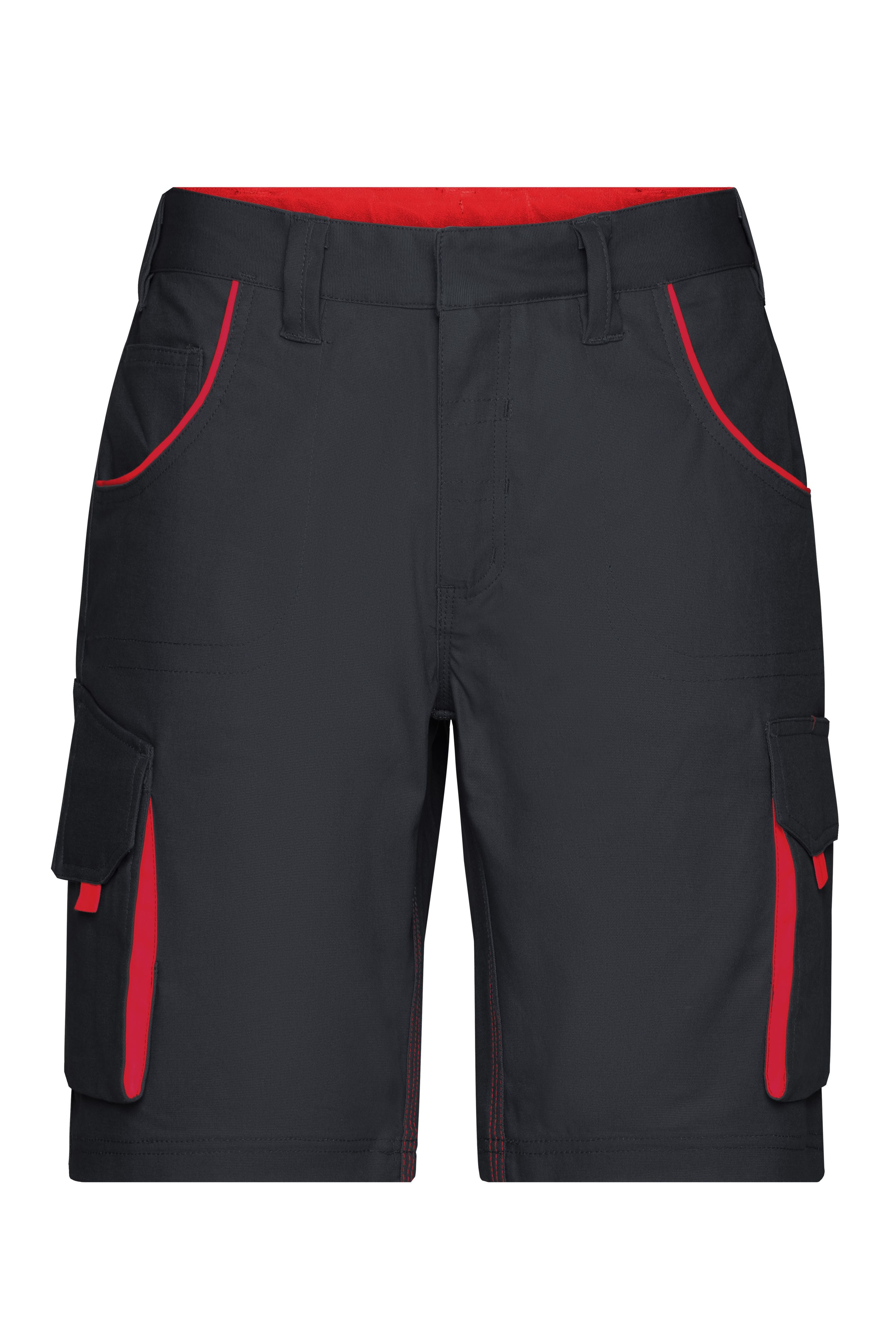 James & Nicholson Workwear Bermuda carbon/red