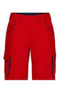 James & Nicholson Workwear Bermuda red/navy