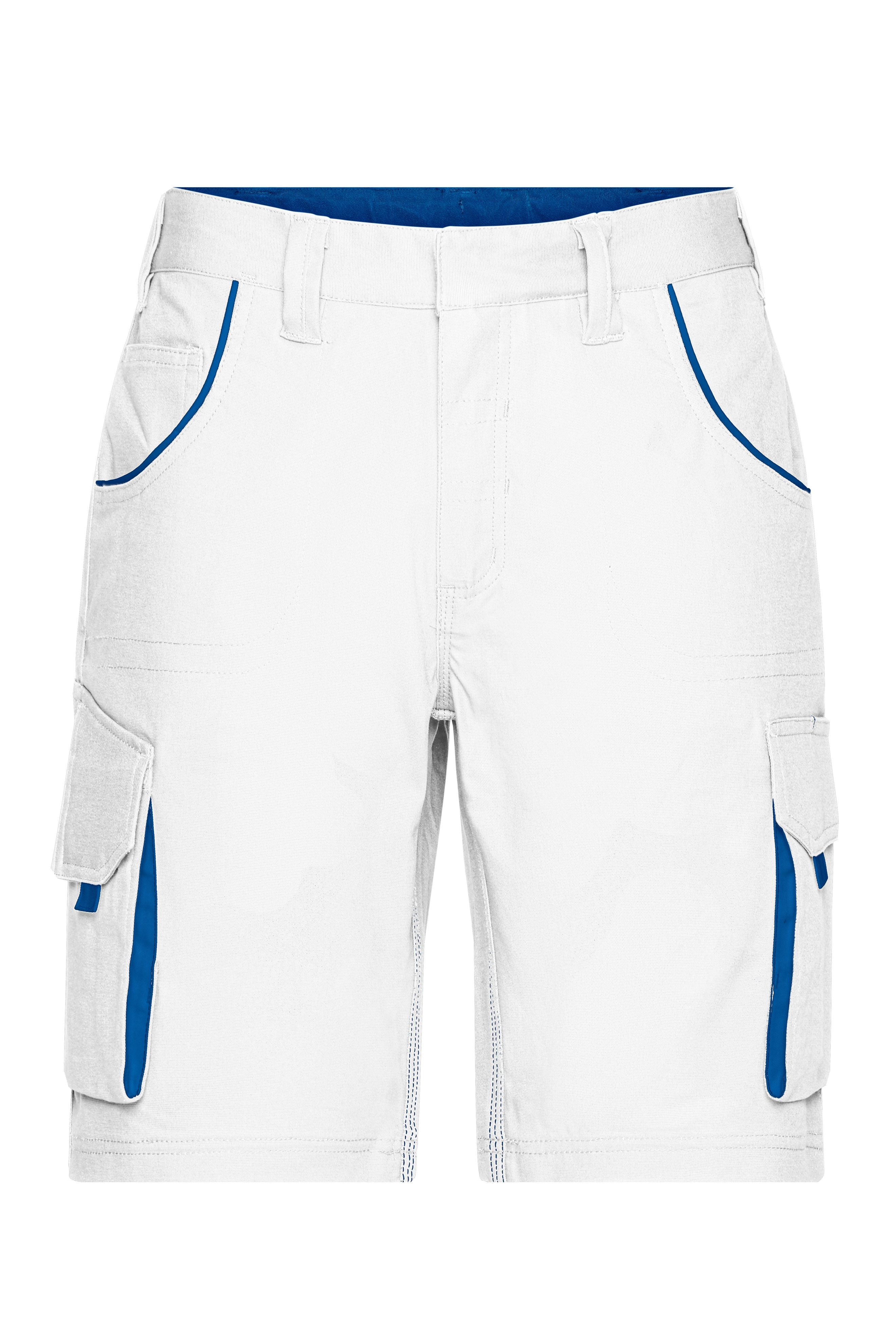 James & Nicholson Workwear Bermuda white/royal