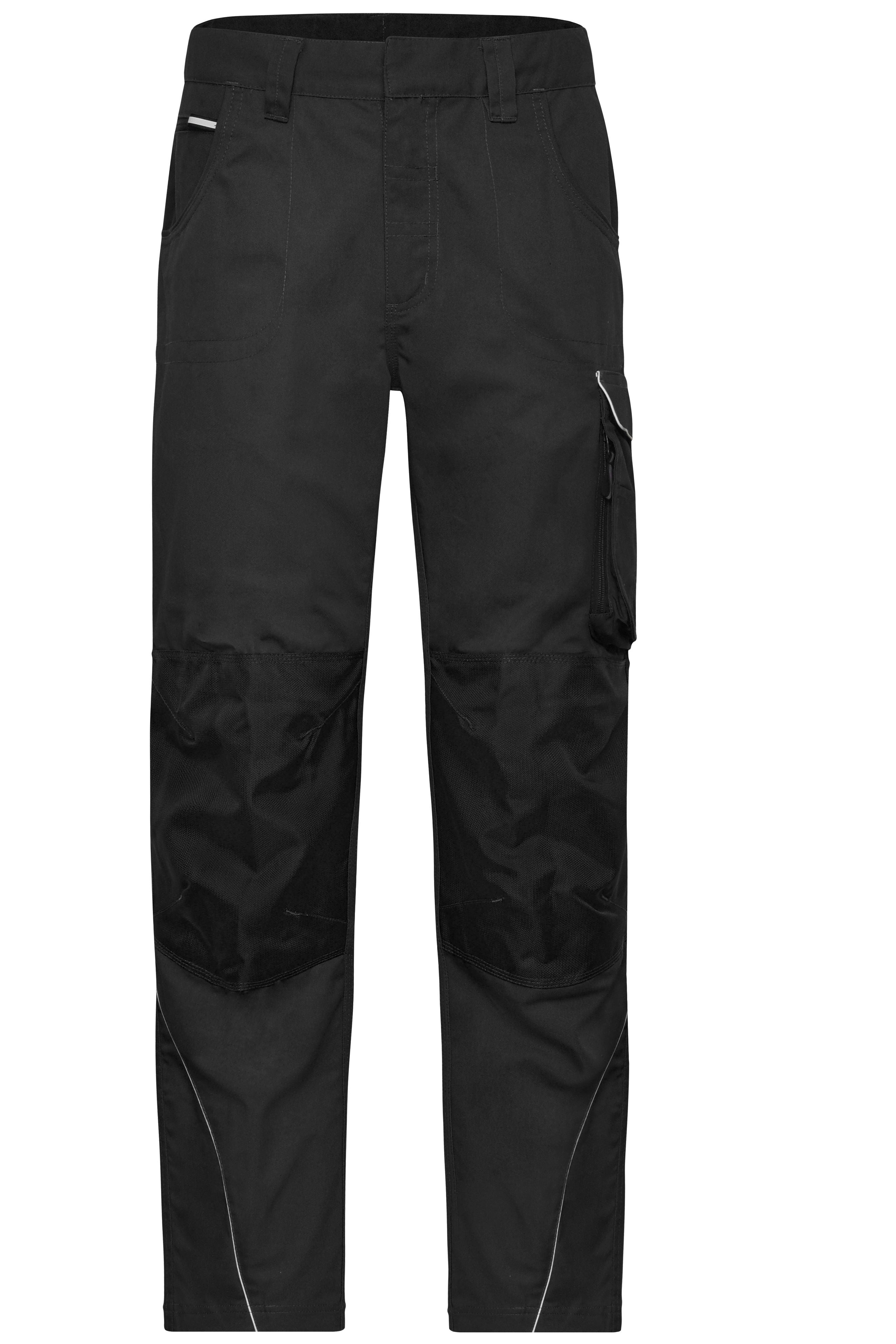 James & Nicholson Workwear Arbeitshose Materialmix black