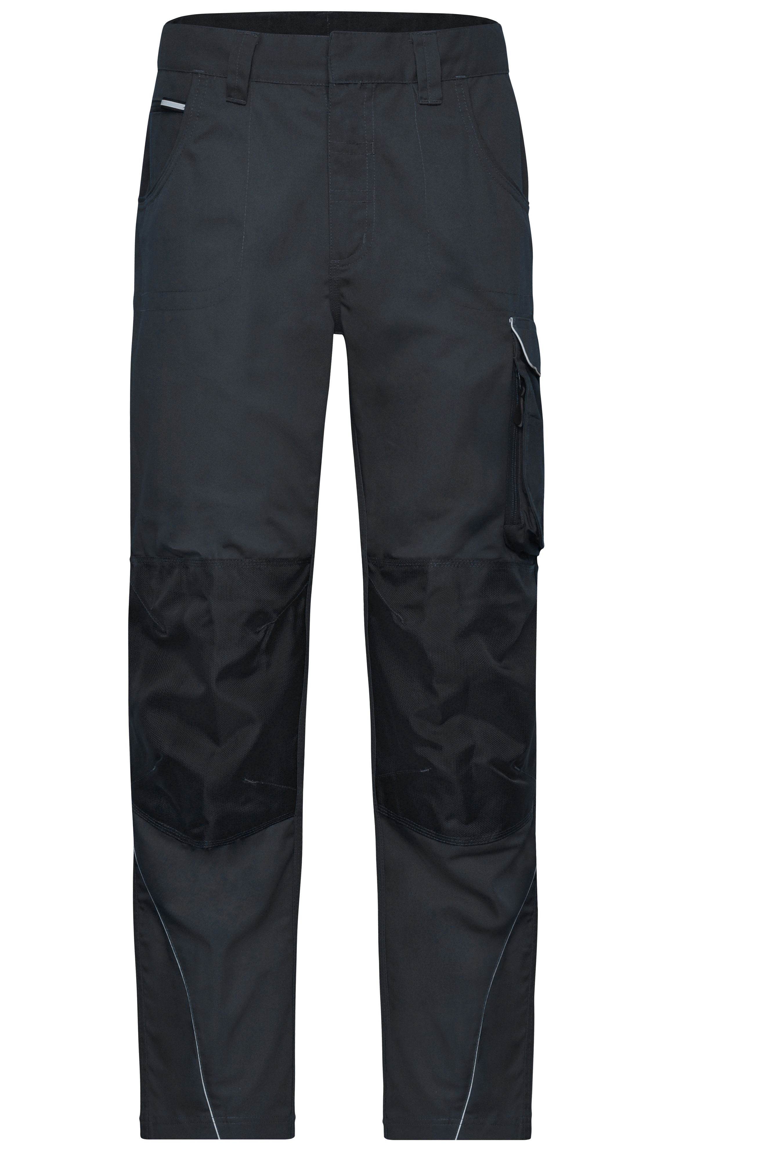 James & Nicholson Workwear Arbeitshose Materialmix carbon