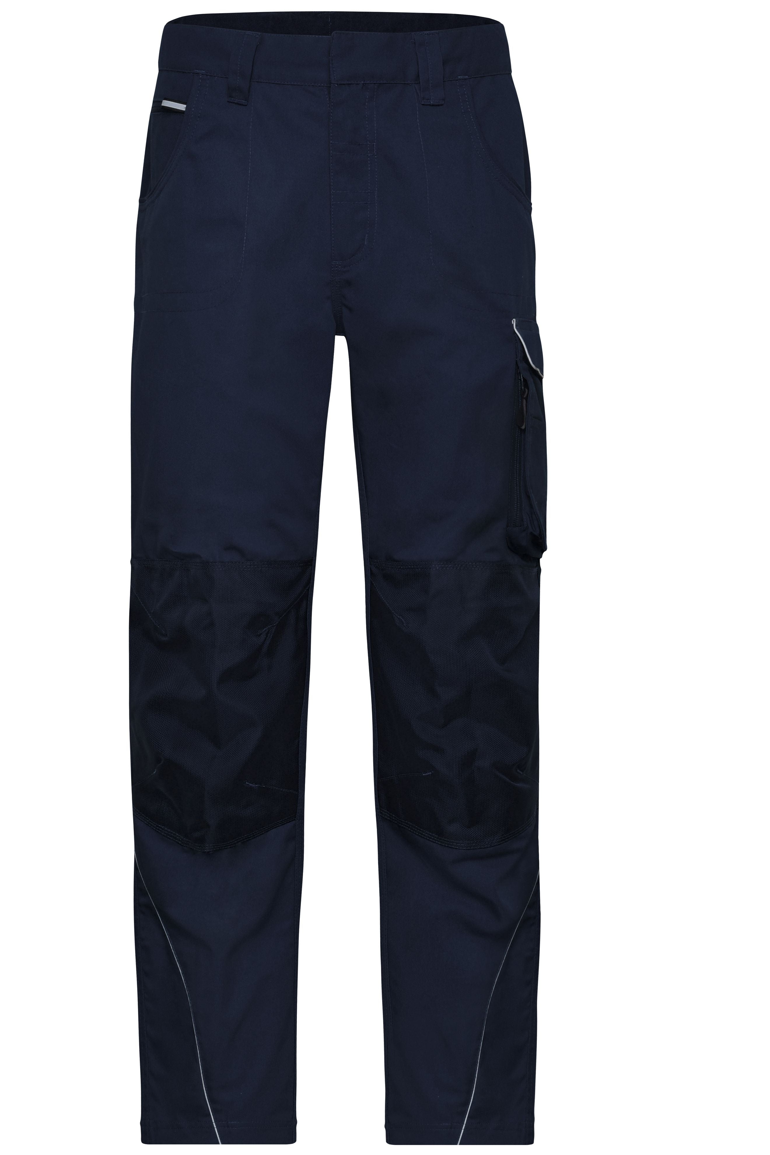 James & Nicholson Workwear Arbeitshose Materialmix navy