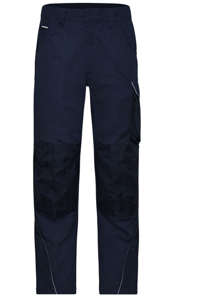 James & Nicholson Workwear Arbeitshose Materialmix navy