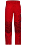James & Nicholson Workwear Arbeitshose Materialmix red
