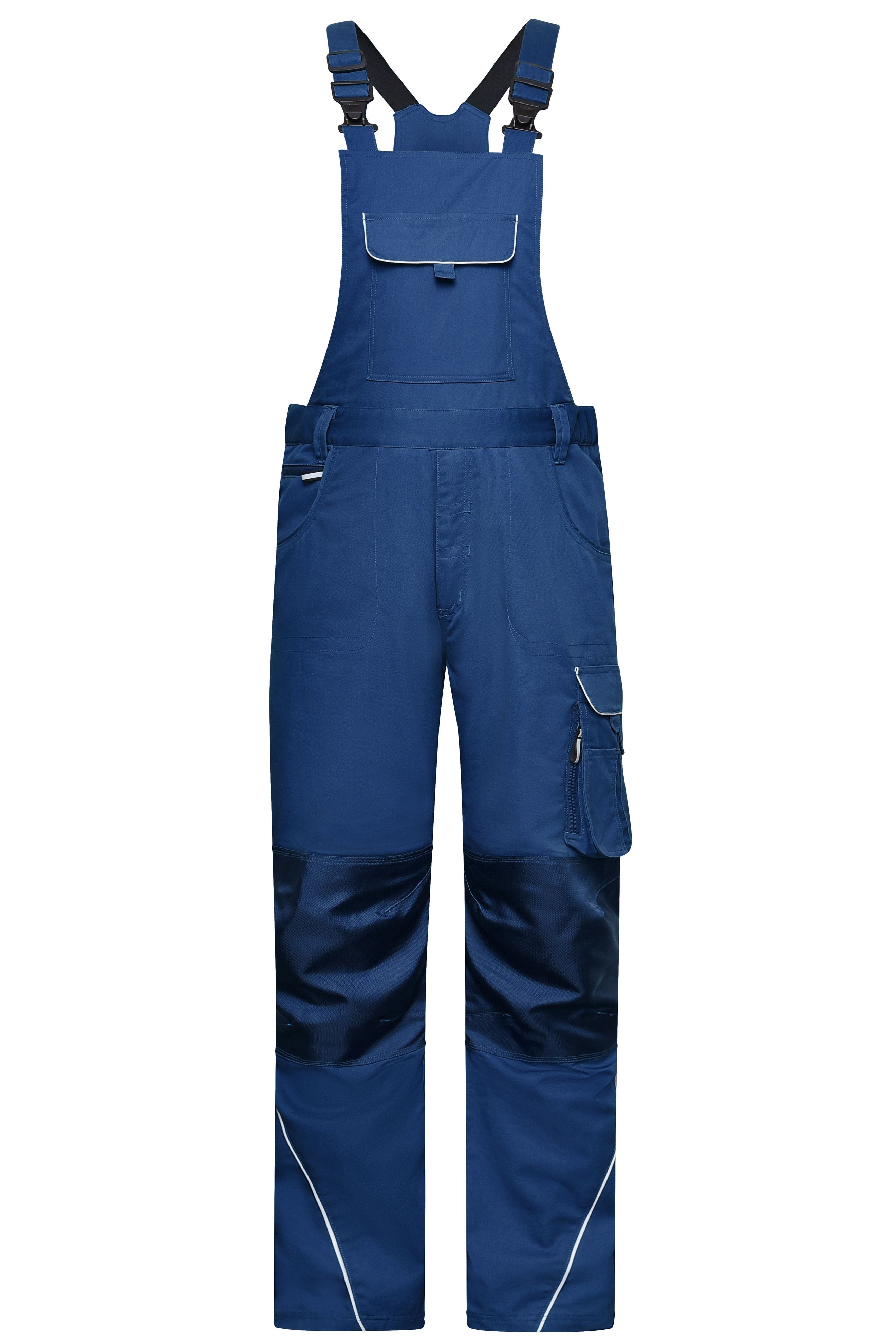 James & Nicholson Workwear Latzhose Materialmix dark-royal