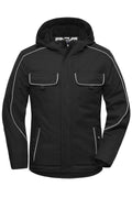 James & Nicholson Winter Workwear Softshelljacke black