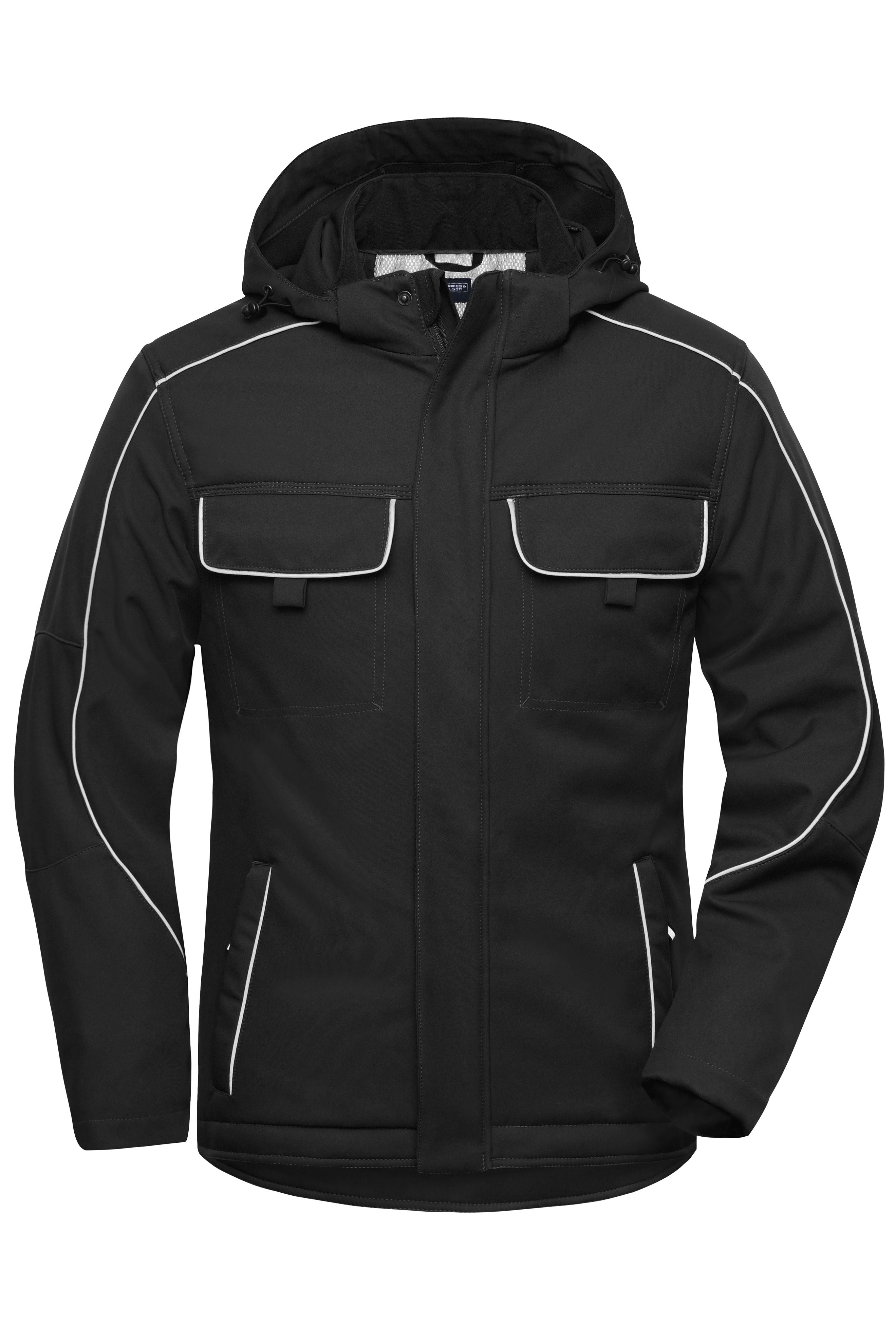 James & Nicholson Winter Workwear Softshelljacke black