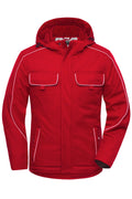 James & Nicholson Winter Workwear Softshelljacke red