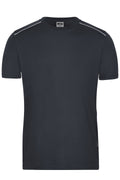James & Nicholson Herren Workwear T-Shirt Materialmix carbon