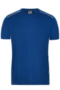 James & Nicholson Herren Workwear T-Shirt Materialmix dark-royal